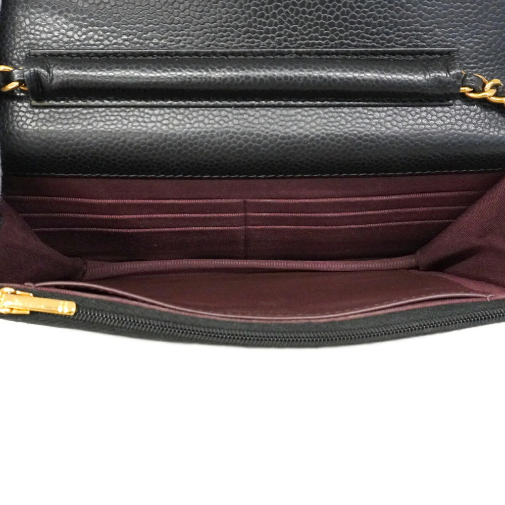 CHANEL Authentic Black Caviar Leather Wallet - Picture 4 of 8